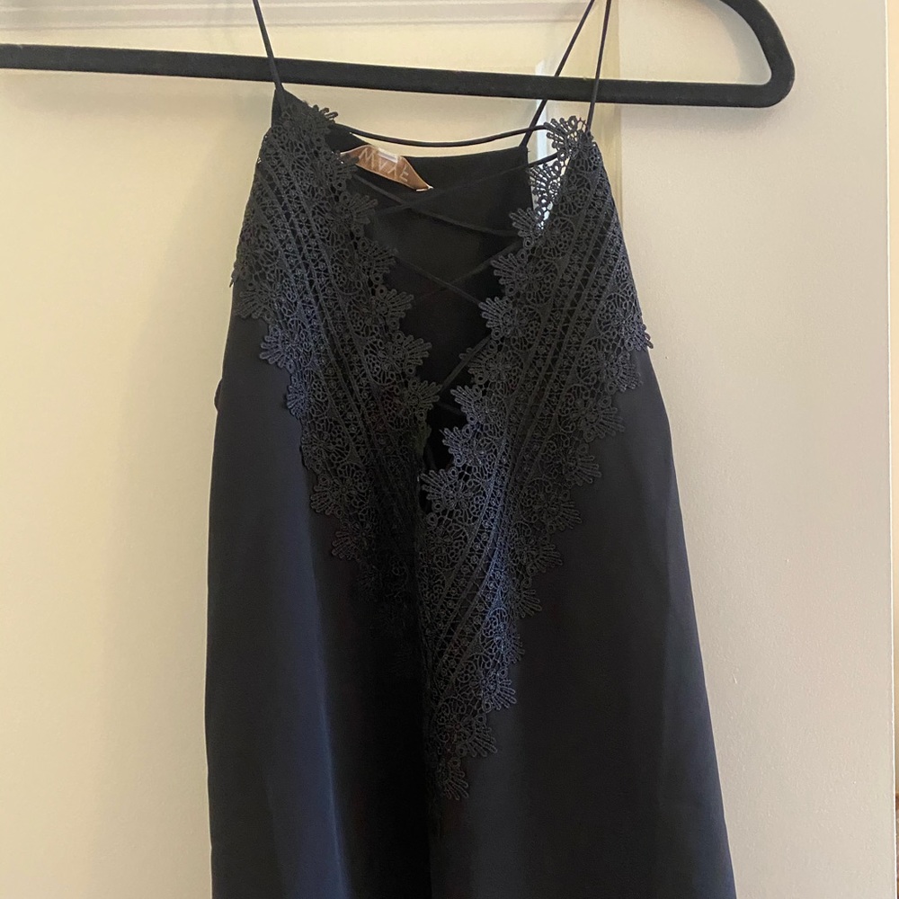 NWT Wayf black lace tank size small